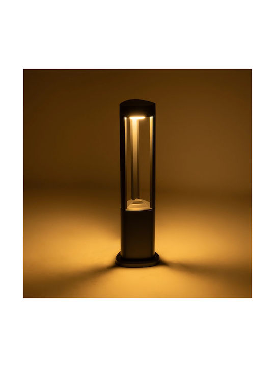 GloboStar Outdoor Floor Lamp Small Post LED 15W with Warm White Light IP65 Gray