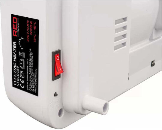 Red Technic Ceramic Fan Heater Room Wall Alb 2000W
