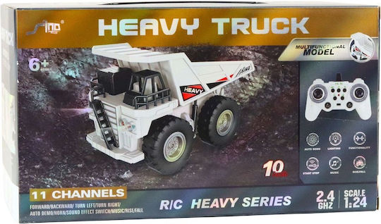 Lean Toys Remote Controlled Τηλεκατευθυνόμενος Εκσκαφέας Λευκό