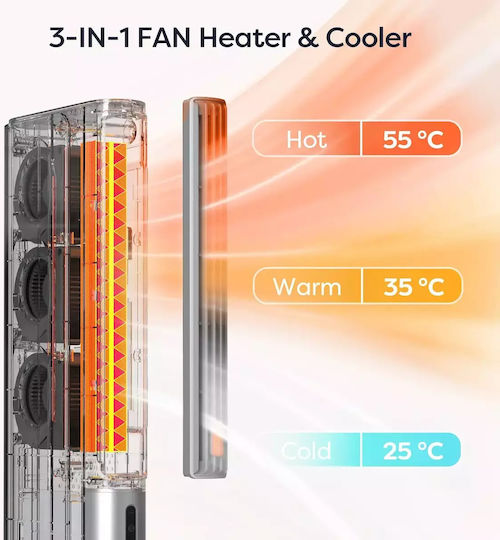 Ciarra Αερόθερμο Δωματίου Δαπέδου Γκρι 400W