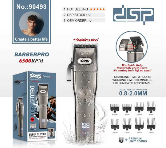 DSP Professional Hair Clipper Silver 613088