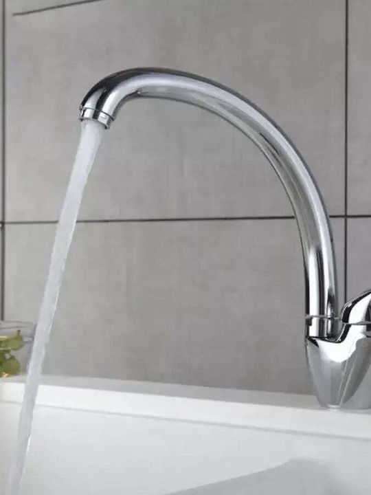 Korman Technik Μπαταρία Κουζίνας Πάγκου Ασημί Korman Technik Μπαταρία Κουζίνας Πάγκου Ασημί