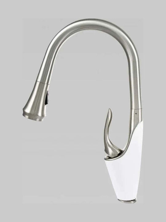 Korman Technik Kitchen Faucet Counter with Shower White Korman Technik Kitchen Faucet Counter with Shower White