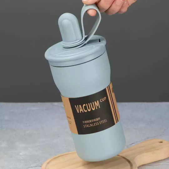 Μπουκάλι Θερμός Ανοξείδωτο / Πλαστικό 650ml Grey