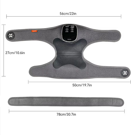 Belt Massage for the Legs, the Body & the Hands with Vibration and Heating Function Gray