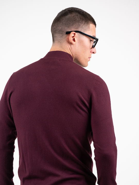 Long Sleeve Burgundy Blouse