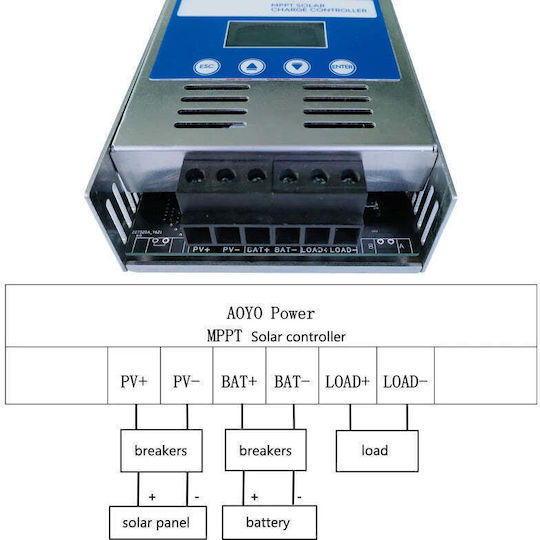 Taggo Solar Mppt 40a Controller Lcd Screen Automatic Charging 12v-48v Compatible Pv Panels Up To 190vdc