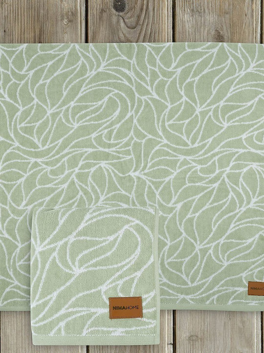 Nima Nima Facecloth Amara 50x90cm Green Weight 480gsm