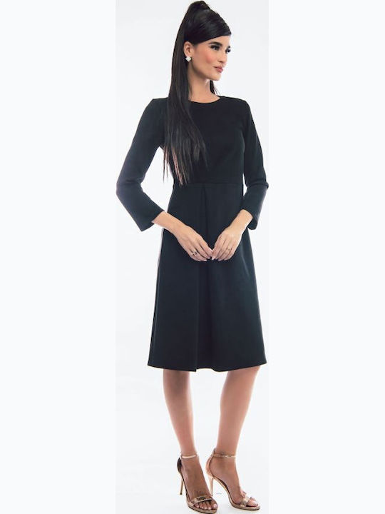 Midi Damenkleid für Hochzeit - Taufe Schwarz