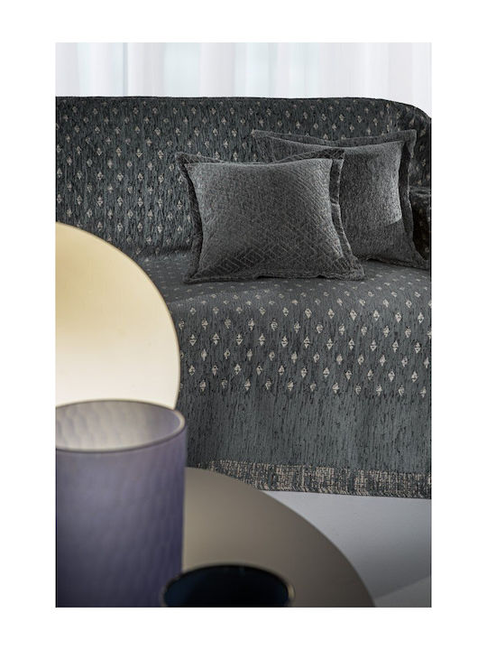 Guy Laroche Intima Ριχτάρι Πολυθρόνας Δύο 'Οψεων Chenille 180x150εκ. Titanium