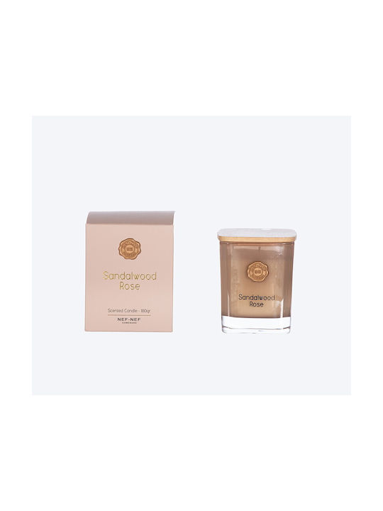 Duftkerze Sandelholz Rose 180g Rose Nef-nef Homeware