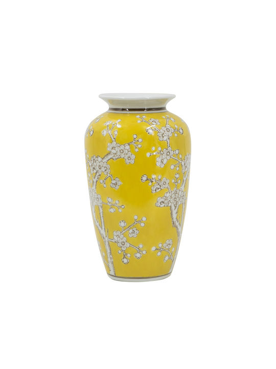 Artekko Διακοσμητικό Βάζο Hölzernes Gelb 15x15x27cm 1Stück