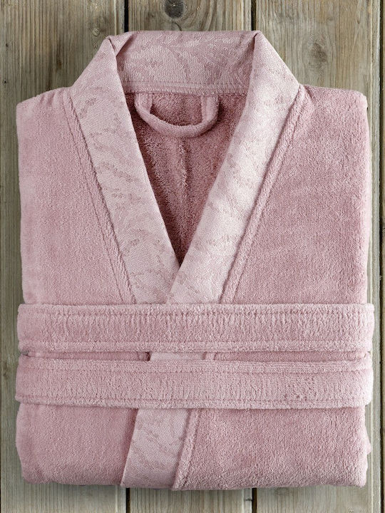 Μπουρνούζι Kimono – Medium – Inverno Pink Nima Home 100% Cotton 380 Gsm Medium