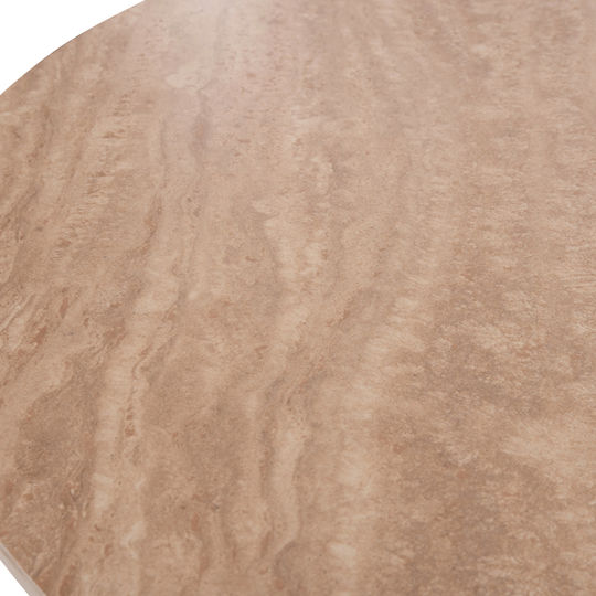 Twil Rund Tisch Speisesaal Ceramic, Travertine 126x126x77cm
