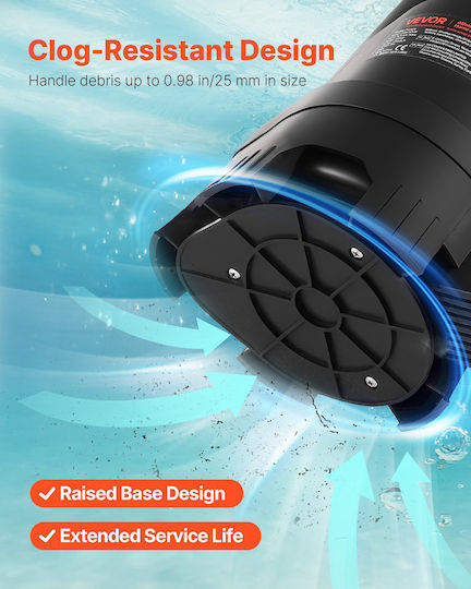 Vevor PP-GF20 Αντλία Ακαθάρτων / Λυμάτων 0.92hp QSWNBSL690W1CGLCB001V2