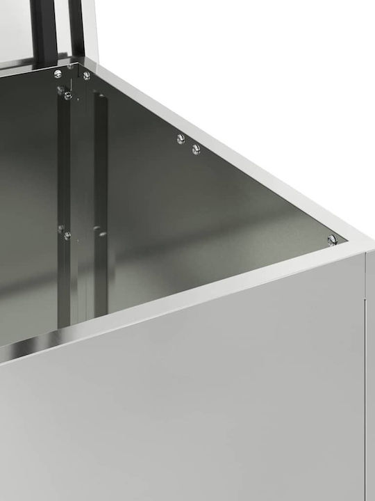 vidaXL Outdoor Storage Box Metal 175L Grey M80xW50.5xH50cm