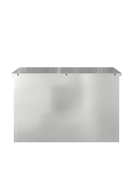 vidaXL Outdoor Storage Box Metal 175L Grey M80xW50.5xH50cm