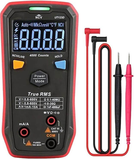 Uni-T Ψηφιακό Πολύμετρο True RMS με Μέτρηση AC / DC / Αντίστασης UT123D