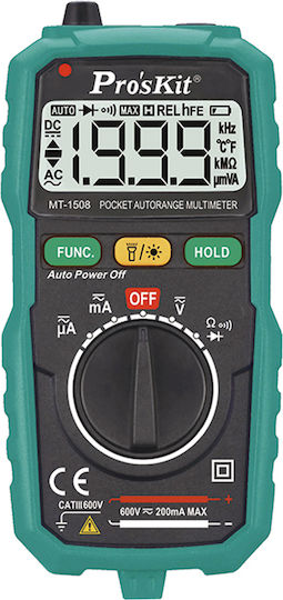 Proskit MT-1508 Digital Multimeter Pocket with Buzzer with AC / DC / Resistance Measurement