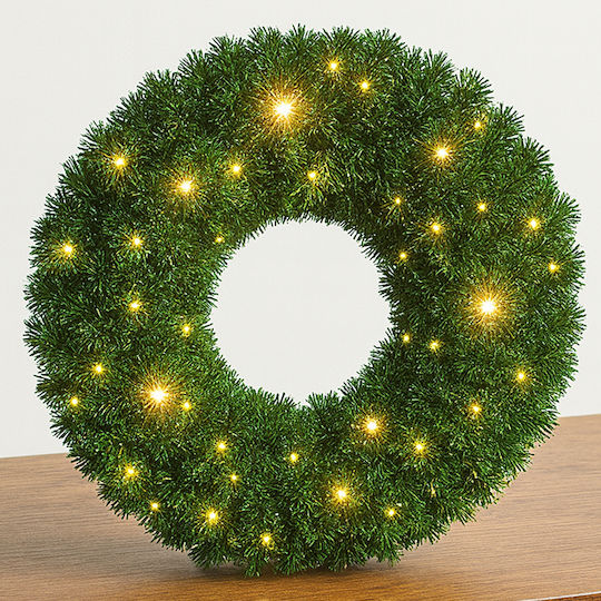 Bakaji Christmas Lighted Decorative Wreath