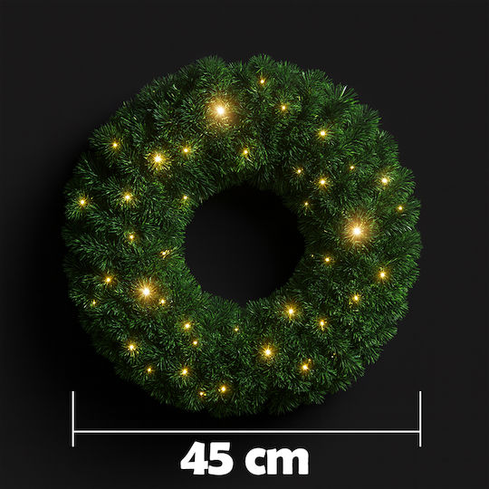 Bakaji Christmas Lighted Decorative Wreath