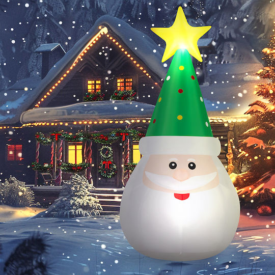 Outdoor Inflatable Illuminated Santa Claus White 250x100x130cm