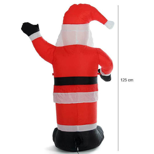 Outdoor Inflatable Illuminated Santa Claus Electric Red 120x82x82cm