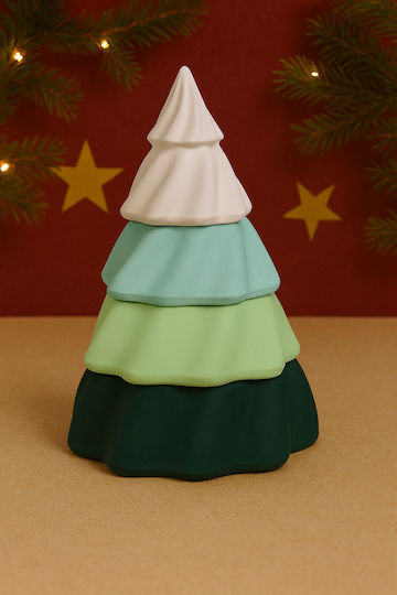 Christmas Tree Christmas Candle 20x12cm Butter Caramel