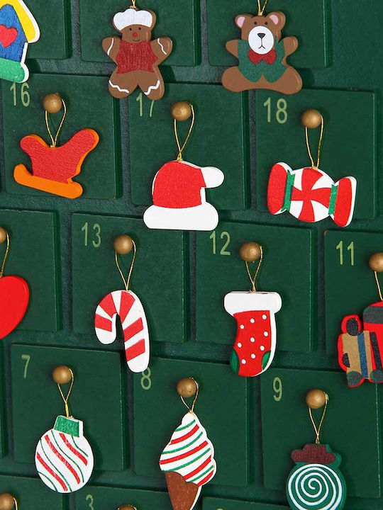 Bakaji Advent Calendar Wooden