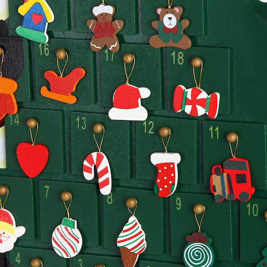 Bakaji Advent Calendar Wooden