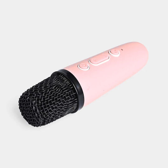 Uncle George Boxă Karaoke Cu Microfon Wireless Și Efecte De Iluminare Roz