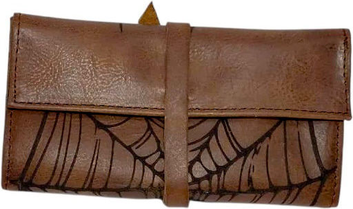 Gk Shoes Lederne Tabaktasche mit Verschluss 10x16.5cm tobacco brown