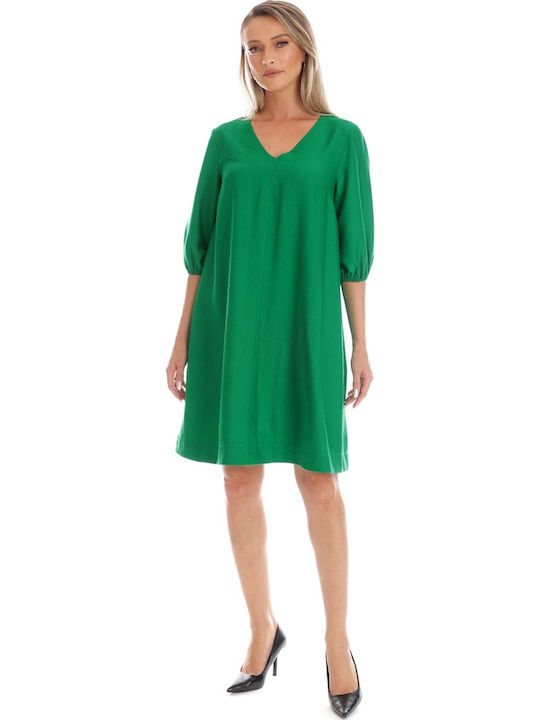 Rochie Mini Drapată Verde