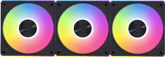 Lian Li Uni Fan Cl Wireless Reverse Blade Case Fan 120mm (2100rpm) with RGB Lighting 3pcs & Controller