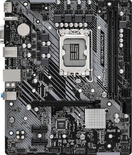 ASRock H610M-HDV/M.2+ D5 Motherboard Micro ATX με Intel 1700 Socket (90-MXBM50-A0UAYZ)
