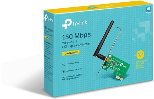 TP-LINK TL-WN781ND v3.20 Ασύρματη Κάρτα Δικτύου Wi‑Fi 4 (150Mbps) PCI-e