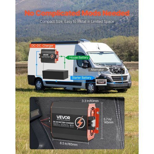 Vevor ZLDZLDDYSRCDCJ0ZKV9 12V 40A Lead Acid Battery Charger