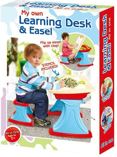 Kids Table and Chairs Set made of Plastic Light Blue Bakaji
