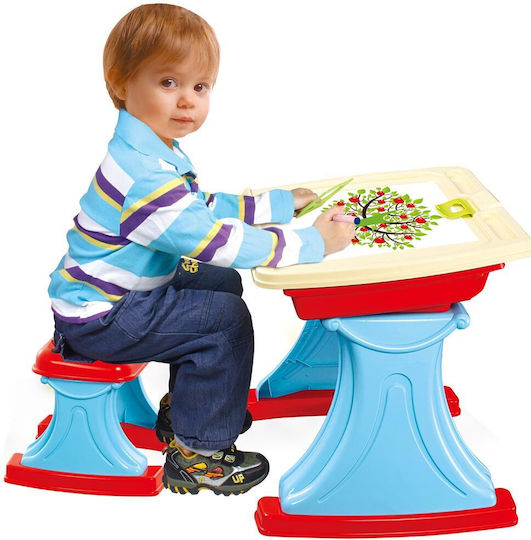 Kids Table and Chairs Set made of Plastic Light Blue Bakaji