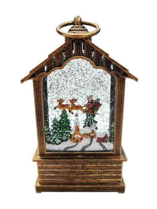 Lantern lighting Christmas Decorative Traffic Light Lighted with Santa Claus 21x24cm