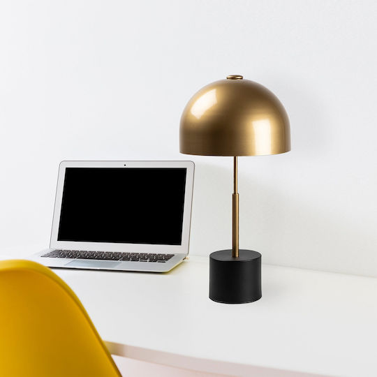 Opviq Table Lamp for Socket E14 with Black Shade and Base