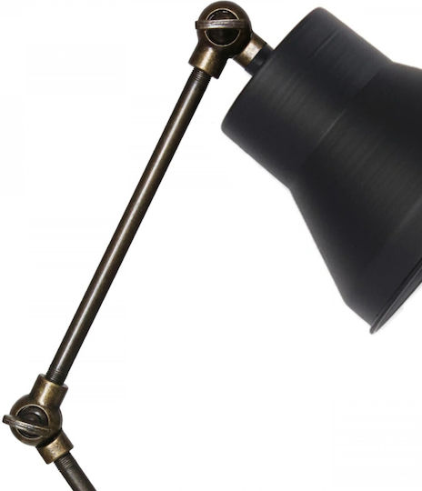 Opviq Table Lamp for Socket E14 with Black Shade and Base