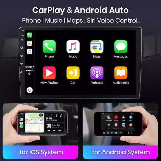 Auto-Audiosystem für Hyundai i10 2014-2020 (Bluetooth/USB/WiFi/GPS/Apple-Carplay/Android-Auto) mit Touchscreen 9"