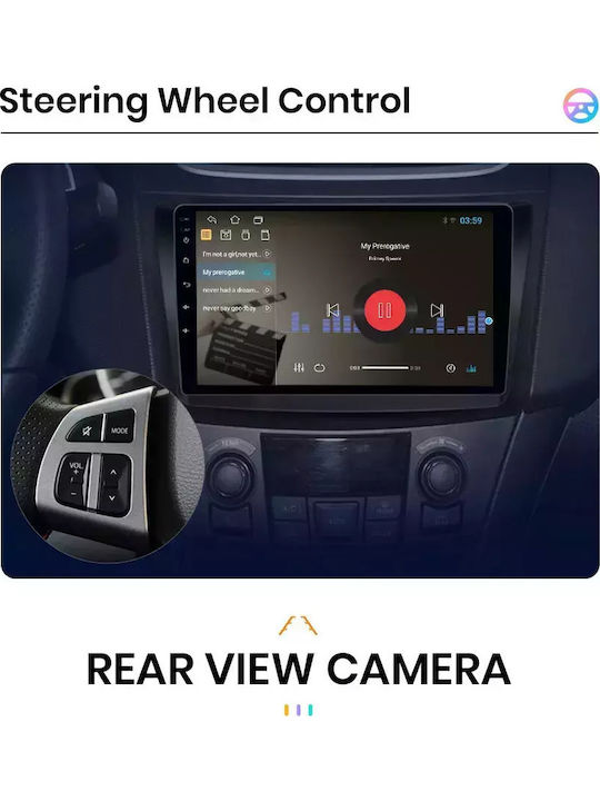 Car Audio System for Hyundai i10 2008-2013 (Bluetooth/USB/WiFi/GPS/Apple-Carplay/Android-Auto) with Touch Screen 9"