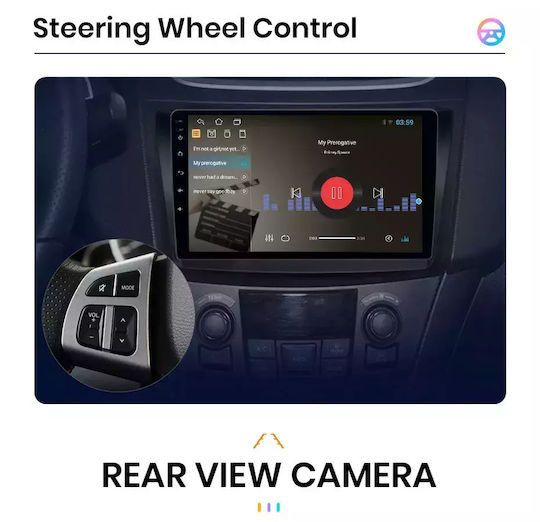 Car Audio System for Hyundai i10 2014-2020 (Bluetooth/USB/WiFi/GPS/Apple-Carplay/Android-Auto) with Touch Screen 9"