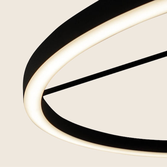 Zambelis Lights Πλαφονιέρα Οροφής Μαύρη με Ενσωματωμένο LED