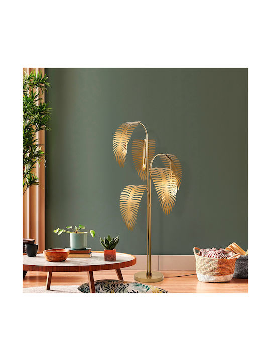 Opviq Palm Lampa de podea Î157xL71cm. cu Soclu pentru Bec E14 Galben