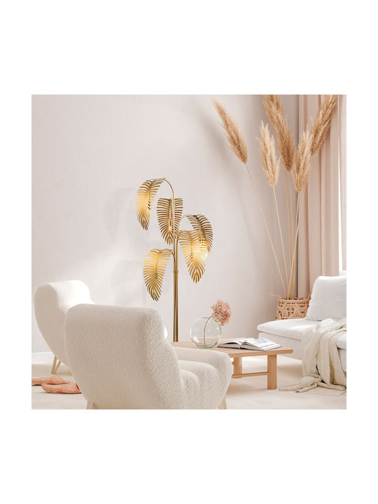 Opviq Palm Lampa de podea Î157xL71cm. cu Soclu pentru Bec E14 Galben