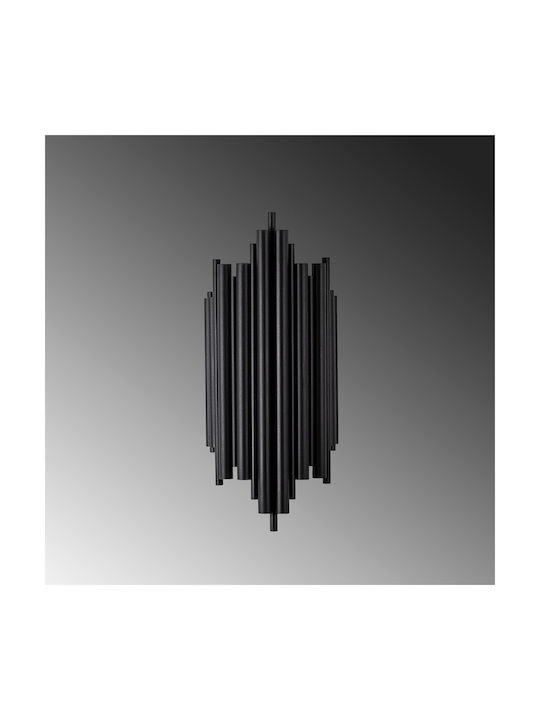 Opviq Lamp Wall with Socket E14 Black 22cm