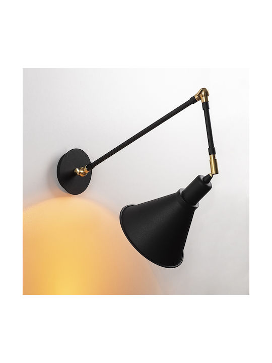 Opviq Berceste Lumină de Perete cu Soclu E27 Negru 20x56cm